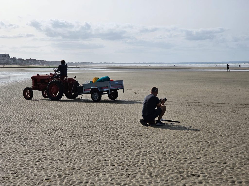 der Strand von Cabourg ist sehr weitläufig 